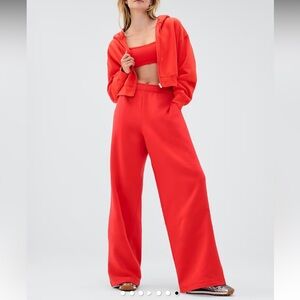 Athleta cropped sweater & wide leg sweatpant set!